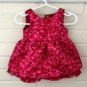 Cat & Jack Party Dress | Red & Pink | 0-3M